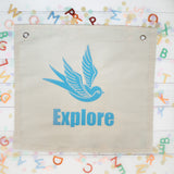 'Explore' Fabric Banner Flag