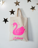 Personalised Children's Swan Tote Bag