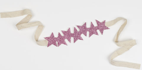 Pink star headband