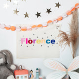 Personalised Multi Colour Star Sequin Name Banner