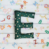 Large fabric sequin star 3d letter
